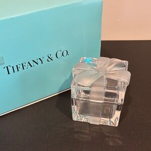 Vintage Tiffany & Co. Frosted Crystal “Gift” Box